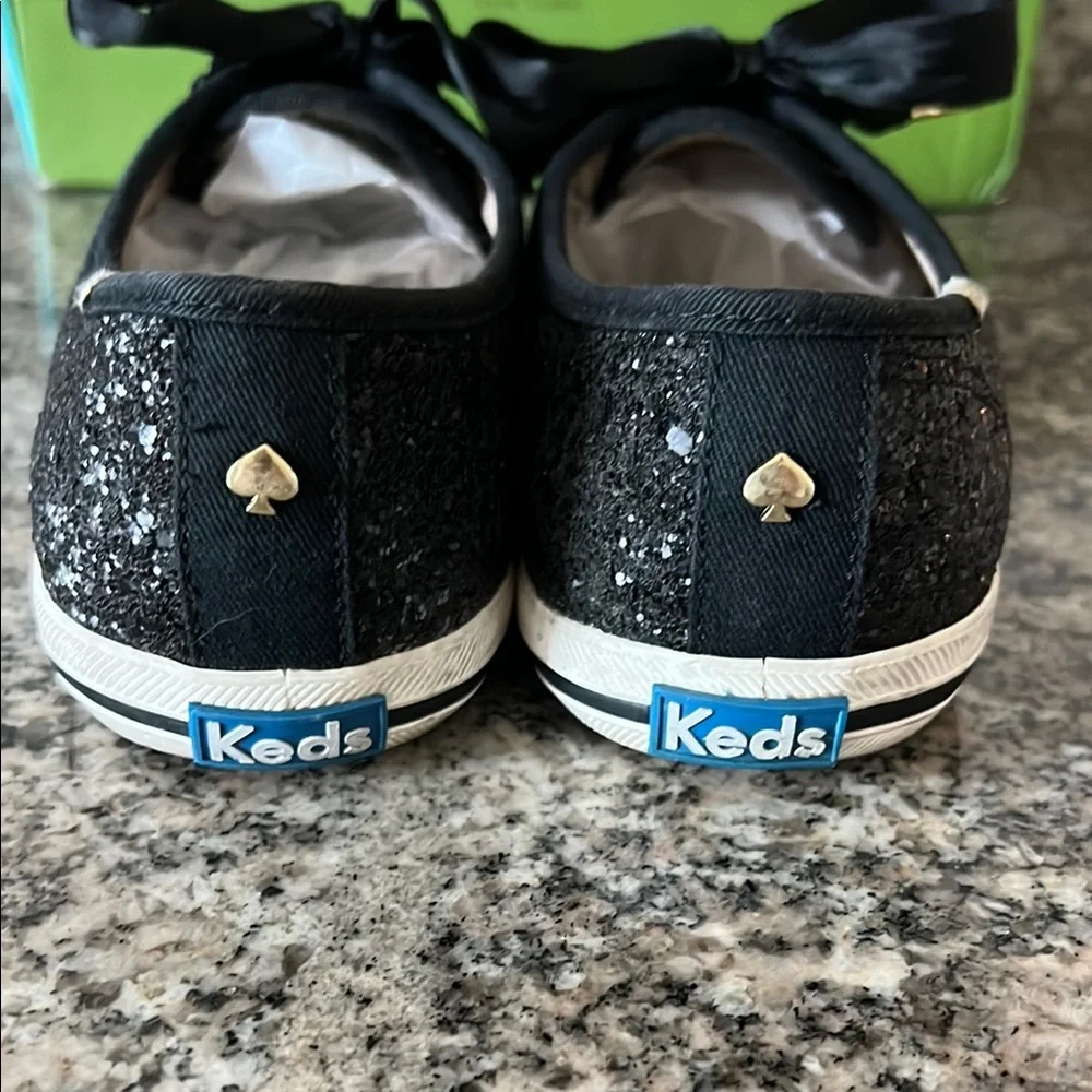 Kate Spade x Keds Black Sparkle Sneakers